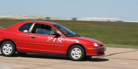 <p>Think of the <a href="http://www.roadandtrack.com/car-culture/a26465/regular-car-reviews-dodge-neon/" target="_blank">Neon</a> as the front-wheel-drive companion to the Miata. Seriously. These cars are a genuine force to be reckoned with on road courses, and their beater status means the price of entry is very low. </p>