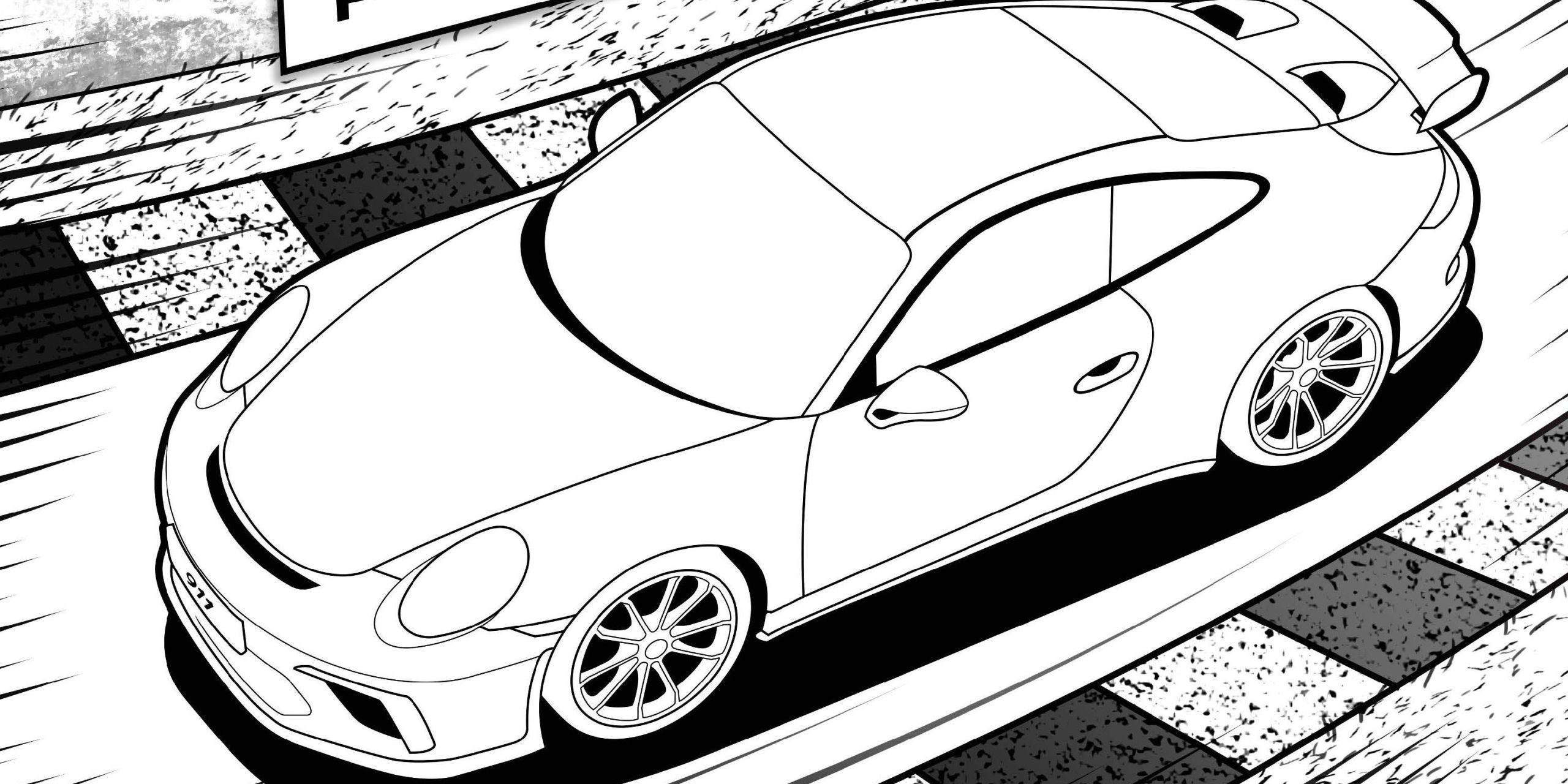 Porsche Coloring Book