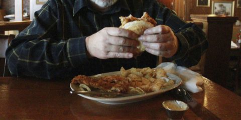 <p>The term "sandwich," of course, is relative. A slab of pork that's breaded and deep-fried makes for simple pleasures, especially when consumed atop an RV parked in the infield of the Indianapolis 500.</p>
