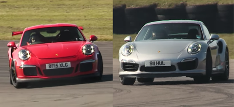 Porsche 911 Turbo S vs. 911 GT3 RS: On Track, They're Amazingly Close Porsche 911 Turbo S vs. 911 GT3 RS: On Track, They're Amazingly Close