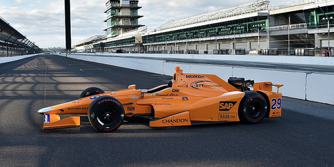 Fernando Alonso Indy 500 McLaren orange car