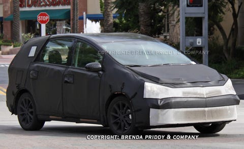 Toyota Prius Minivan Spy Photos New Hybrid Caught The Toyota Prius Hybrid Looks Ready To Start A Family Judging From These Spy Images Much Aned Compact Minivan Ears Nearly For