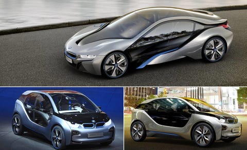 Bmw I3 Concept And I8 Hybrid Official News Photos Two Bmws Were Unveiled Before A Scrum Of Jetlagged Journalists Today Little Boxy Car Named The I3 Concept Previously Known As Megacity And I8