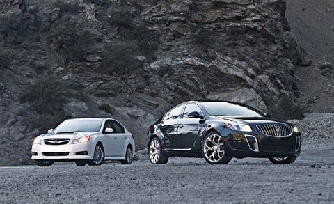 Buick Regal Gs Vs Subaru Legacy Comparison Test