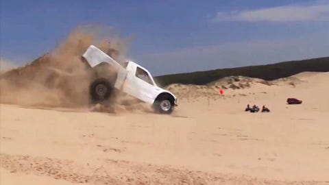 Driver Mike Higgins Probably Didnt Set Out To Implode His Race Prepped Ford Truck He Might Not Have Even Set Out To Jump It 180 Feet Which According To Driver Mike Higgins Probably Didnt Set Out To Implode His Race Prepped Ford Truck He Might Not Have Even Set Out To Jump It 180 Feet Which According To
