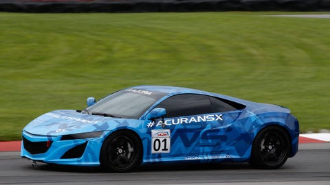 The Acura NSX isn't exactly hiding out at Mid-Ohio