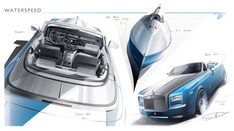 Paris-bound Rolls-Royce Phantom Drophead Waterspeed Collection pays homage to 1937 hydroplane