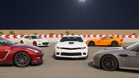 Battle Of The Misfits Z 28 Vs Viper Ta Gt R V12 Vantage S Image
