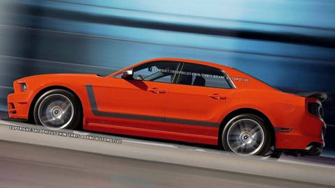 2017 Ford Mustang Sedan Photos First Look At New 2017 Ford Mustang Sedan