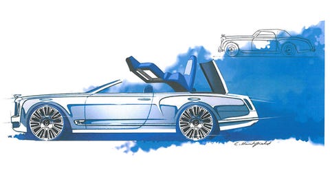 Bentley Mulsanne Convertible Concept Sketches Revealed