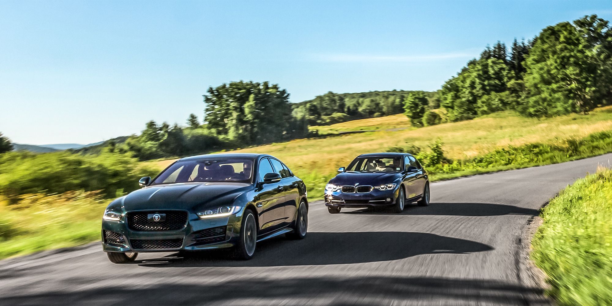 Jaguar XE vs BMW 4series vs Mercedes Cclass triple test review 2015   CAR Magazine