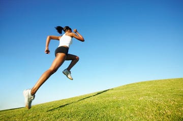 Grass, Human leg, Photograph, Jumping, Exercise, People in nature, Summer, Playing sports, Knee, Running, 