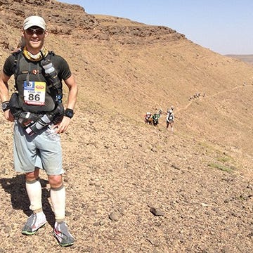 Kieran Alger running the Marathon des Sables