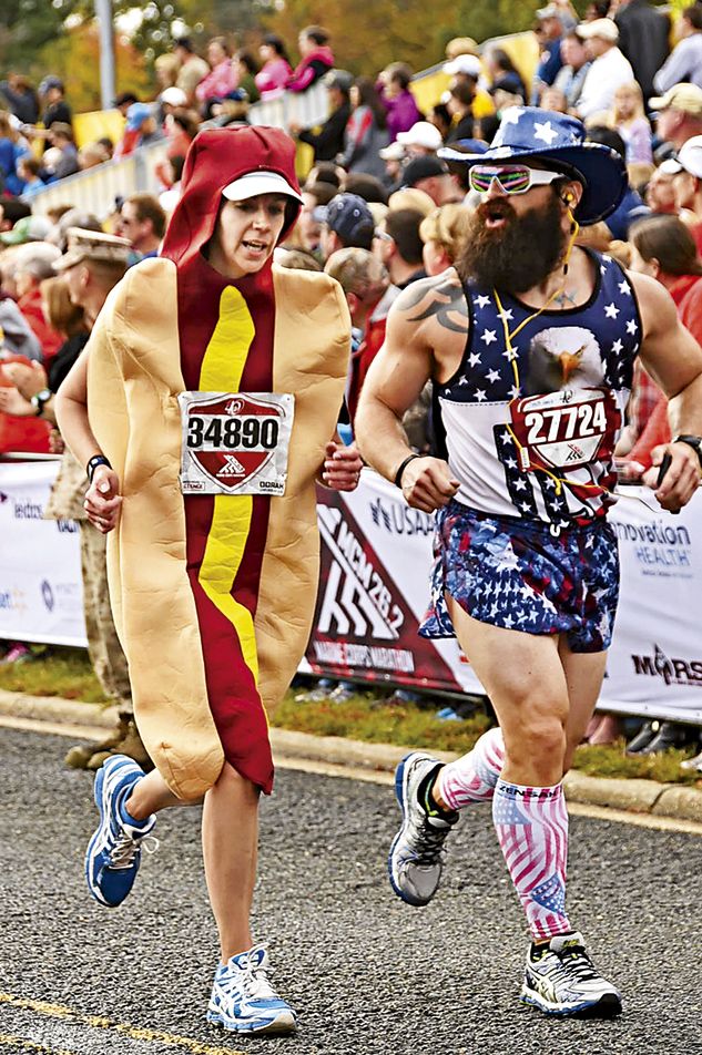 I ran a marathon dressed as a hot dog and set a world record