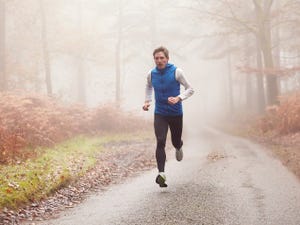 Sleeve, Road, Atmospheric phenomenon, Running, Mammal, Outdoor recreation, Mist, Endurance sports, Exercise, Jogging, 