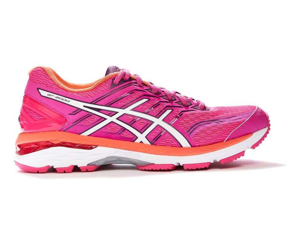 Shoe, Footwear, Running shoe, Athletic shoe, White, Pink, Outdoor shoe, Cross training shoe, Walking shoe, Tennis shoe, 