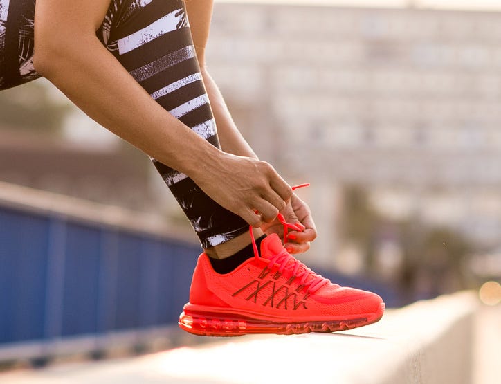 Footwear, Shoe, Red, Human leg, Ankle, Calf, Leg, Joint, Skate shoe, Nike free, 