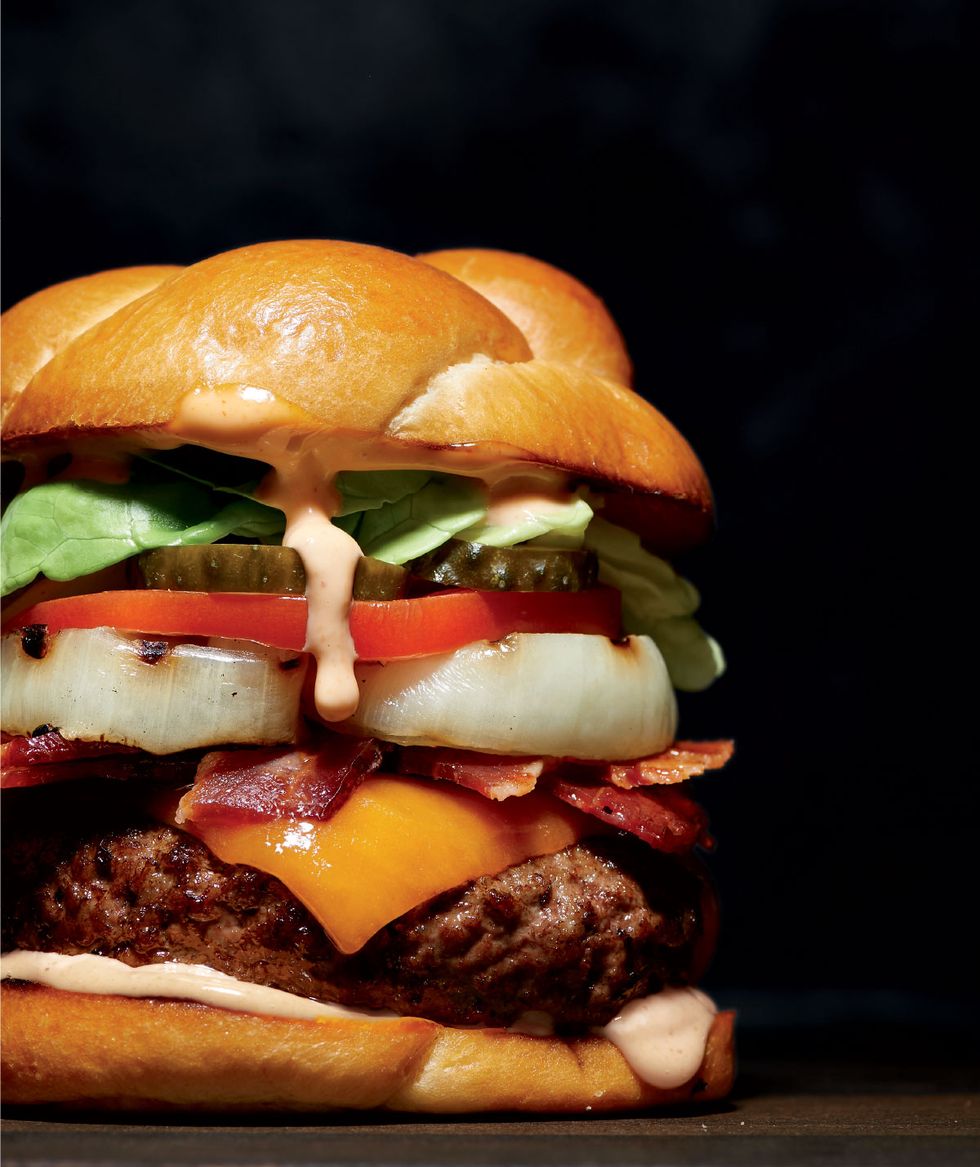 Food, Hamburger, Junk food, Fast food, Buffalo burger, Dish, Cheeseburger, Cuisine, Burger king premium burgers, Veggie burger, 