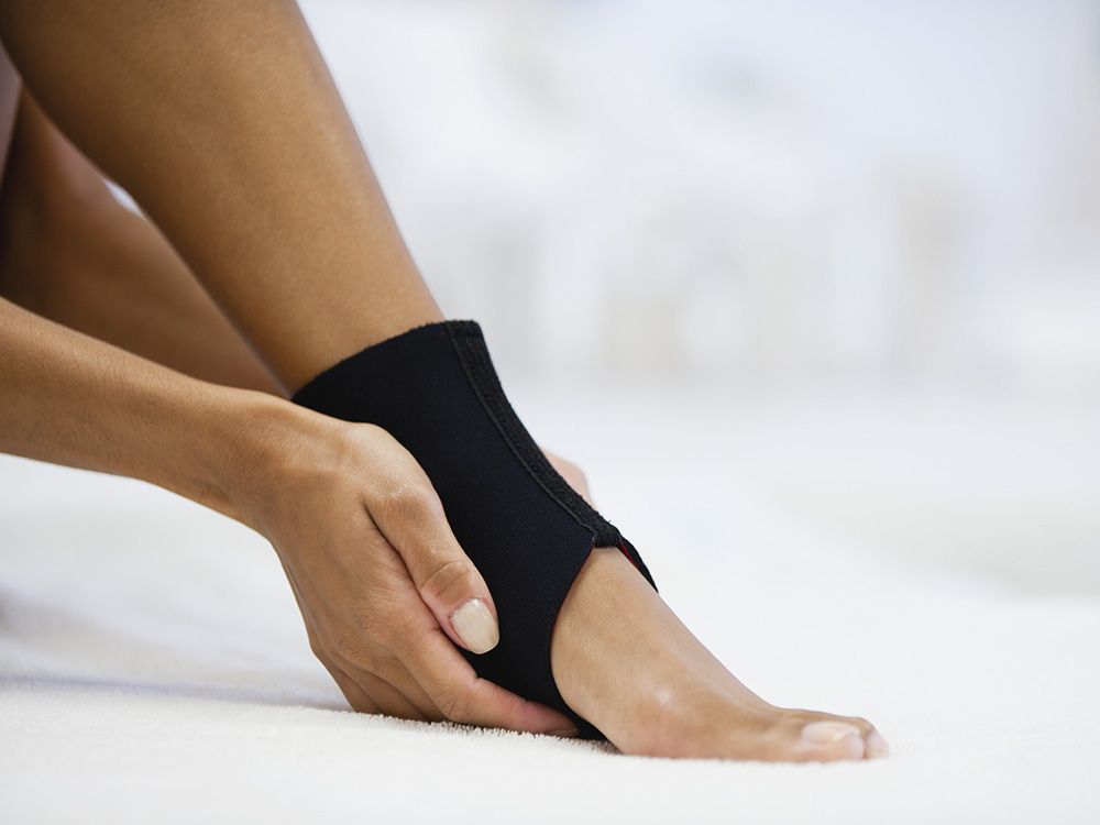 Use of external ankle support to provide stability and