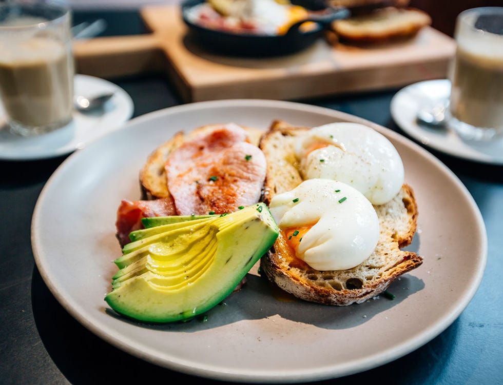 Dish, Food, Cuisine, Breakfast, Brunch, Meal, Ingredient, Eggs benedict, Staple food, Poached egg, 