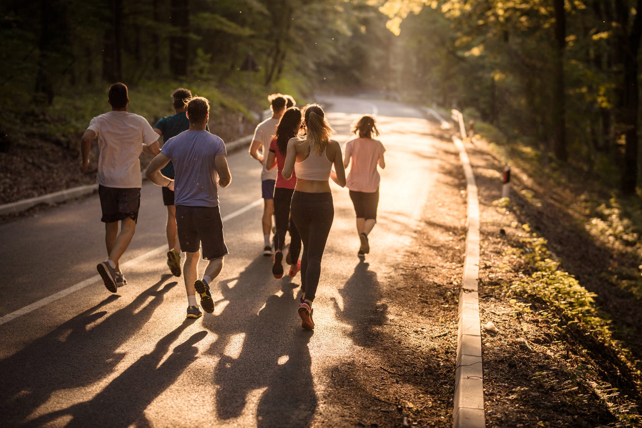 People in nature, Atmospheric phenomenon, Walking, Jogging, Tree, Recreation, Running, Water, Fun, Shadow, 