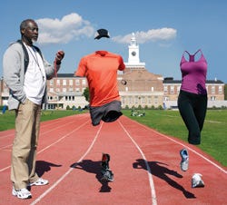 Leg, People, Fun, Sport venue, Standing, Photograph, Joint, Athletic shoe, Track and field athletics, Community, 