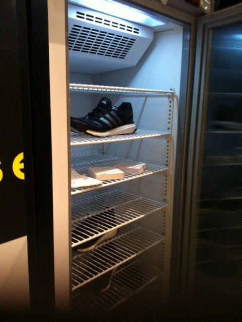 Shoe, Shoe organizer, Athletic shoe, Shoe store, Shelving, Outdoor shoe, Shelf, Walking shoe, Retail, 