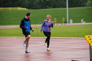 Grass, Track and field athletics, Athletic shoe, Community, Running, Exercise, Public space, Line, Sports, Playing sports, 