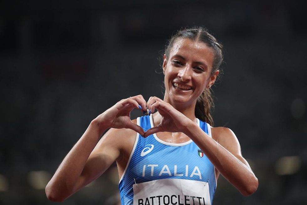 Il sorriso di Nadia Battocletti al termine della finale dei 5.000 metri ai Giochi Olimpici di Tokyo ( )