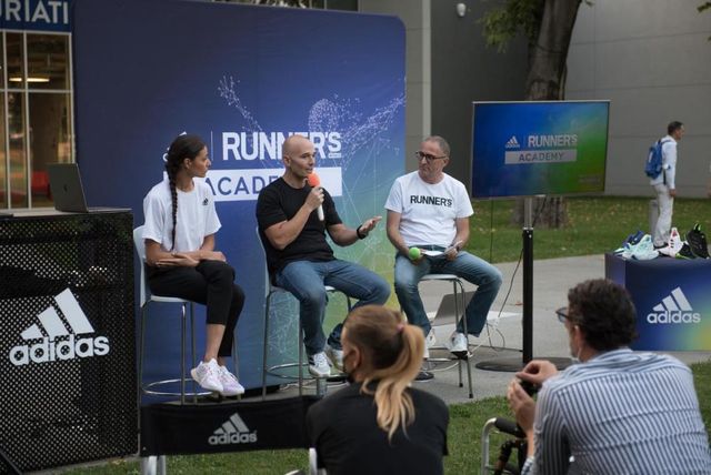 Un momento dell'adidas RW Academy insieme a Massimo Rapetti e Eleonora D'Elicio