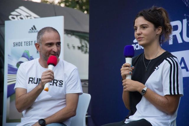 Il direttore di Runner's World Rosario Palazzolo e Ambra Sabatini