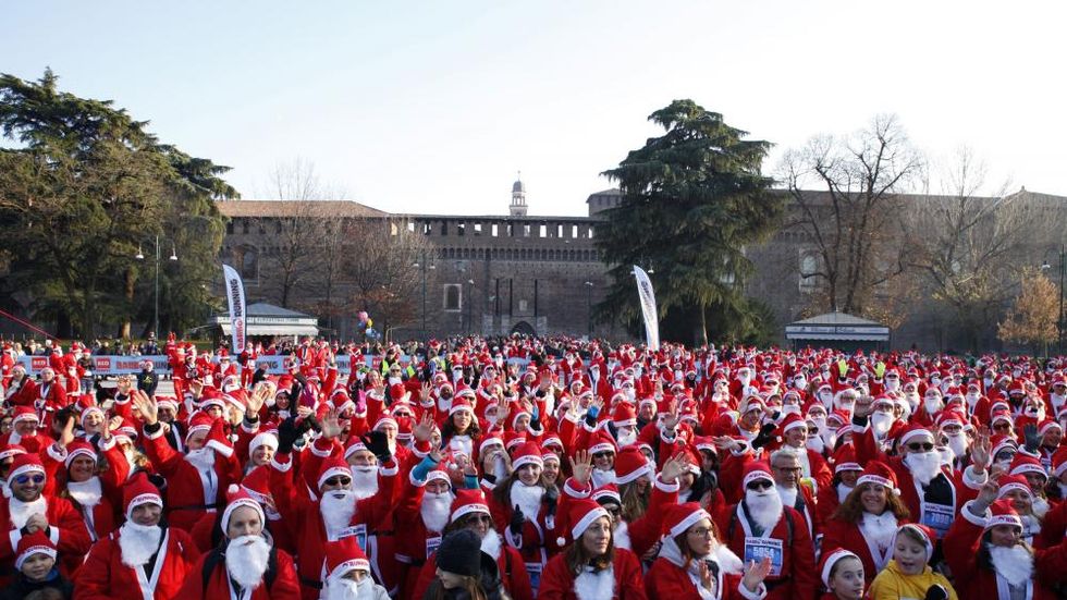 L'ultima edizione della Babbo Running al Parco Sempione di Milano.