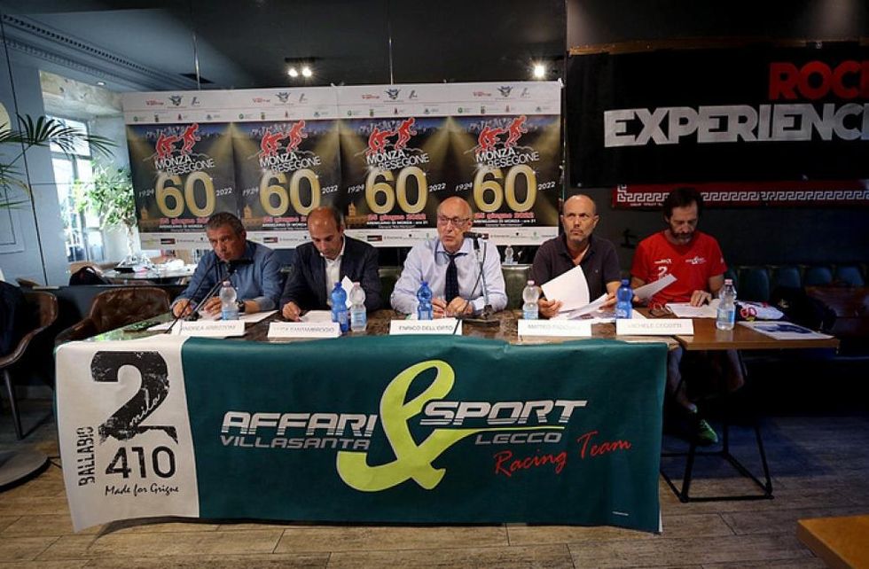 Un momento della conferenza stampa di presentazione della 60° edizione della Monza-Resegone ( )