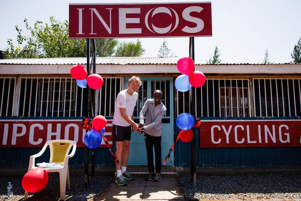 L'inaugurazione dell'Ineos Eliud Kipchoge Cycling Academy ( )