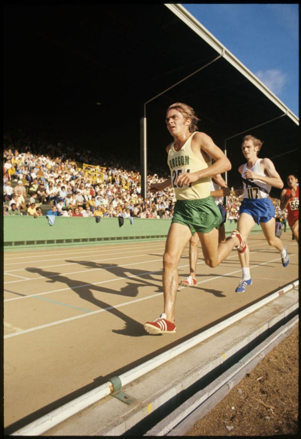 Steve Prefontaine all'Hayward Field di Eugene (Getty Images)