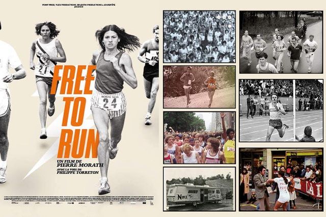 Il manifesto e alcune scene del film "Free to Run"