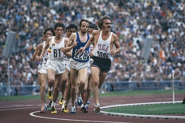 Steve Prefointaine in azione nei 5000 metri alle Olimpiadi di Monaco del 1972