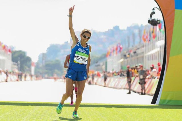 Catherine Bertone all'arrivo delle Olimpiadi di Rio ( )