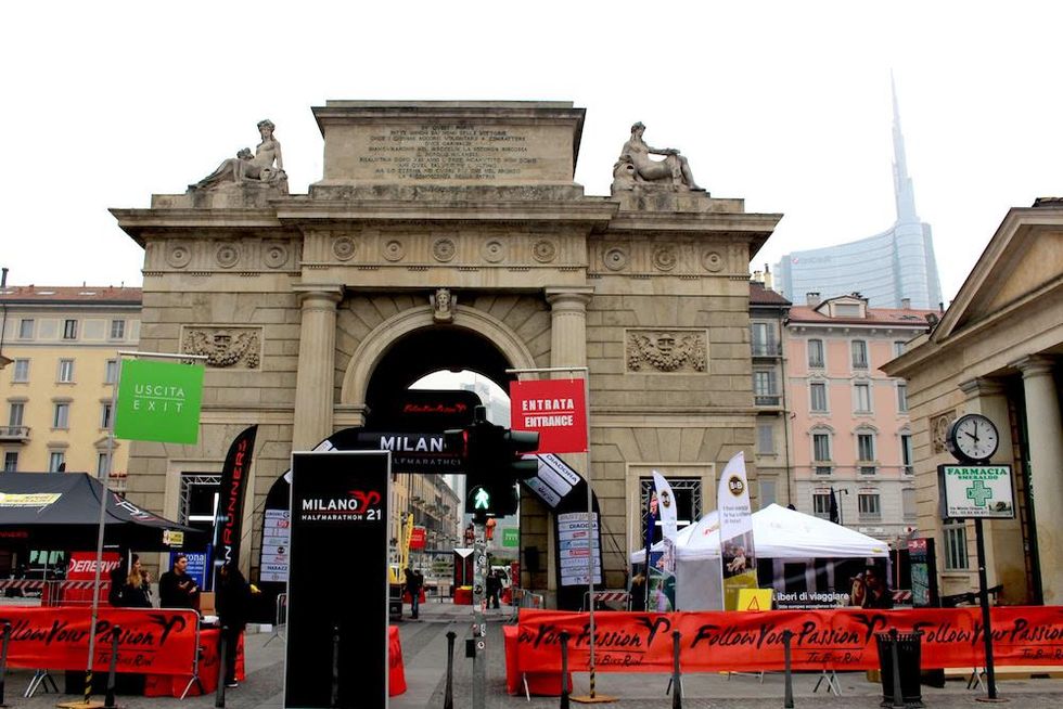L'expo di Milano21 Half Marathon in piazza XXV Aprile