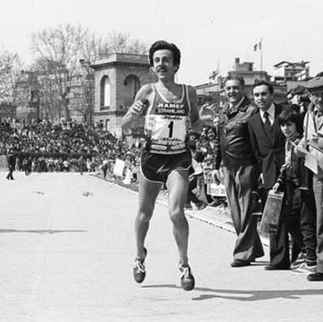 Franco Fava all’arrivo della Stramilano all’interno dell’Arena Civica franco fava all’arrivo della stramilano all’interno dell’arena civica