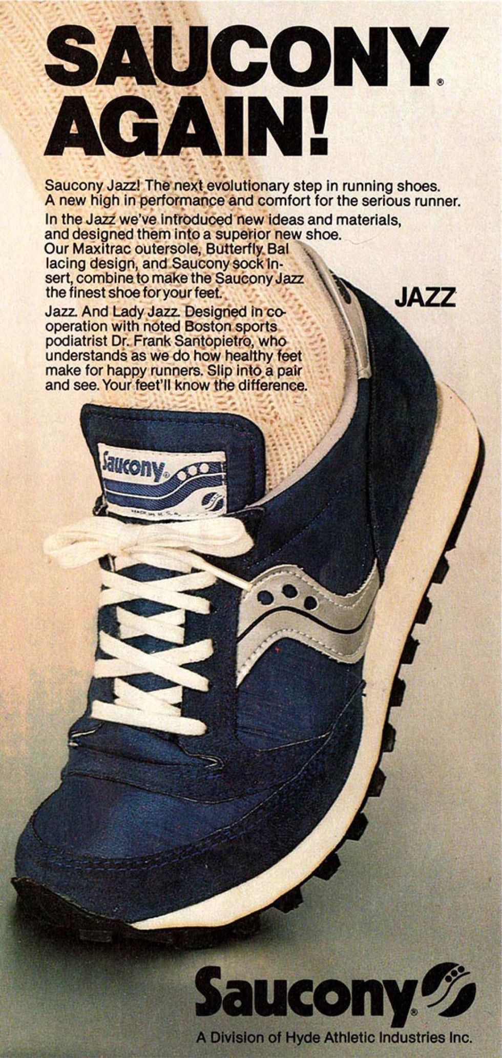La pubblicità di Saucony degli anni '80