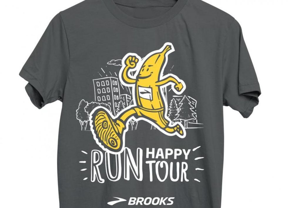 La T-shirt ufficiale Brooks Run Happy Tour