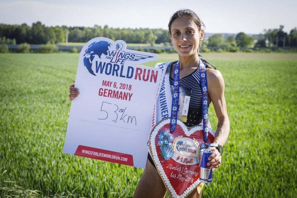 La vincitrice della Wings for Life World Run 2018 Vera Nunes