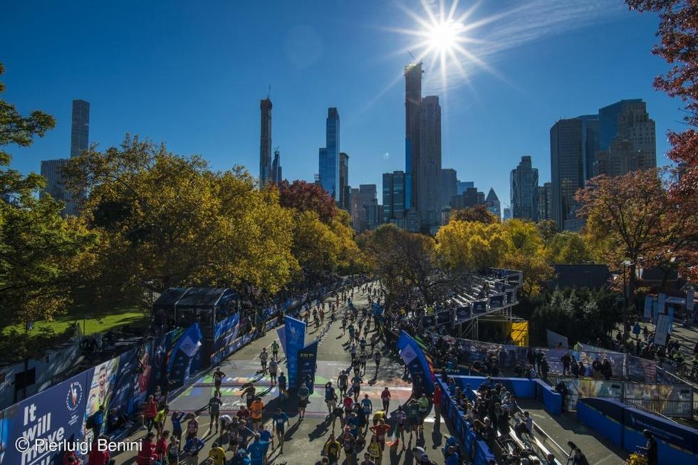 Il traguardo della New York City Marathon ( )