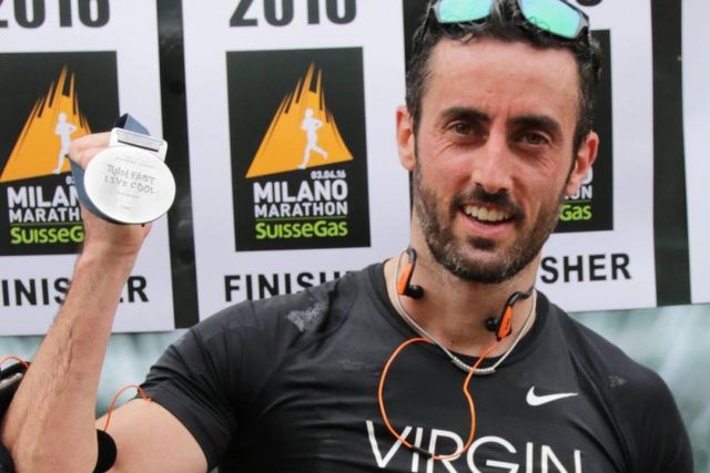 Davide Luisi festeggia la sua prima maratona