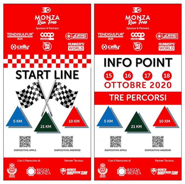 I totem che saranno posizionati lungo i percorsi della Monza Run Free