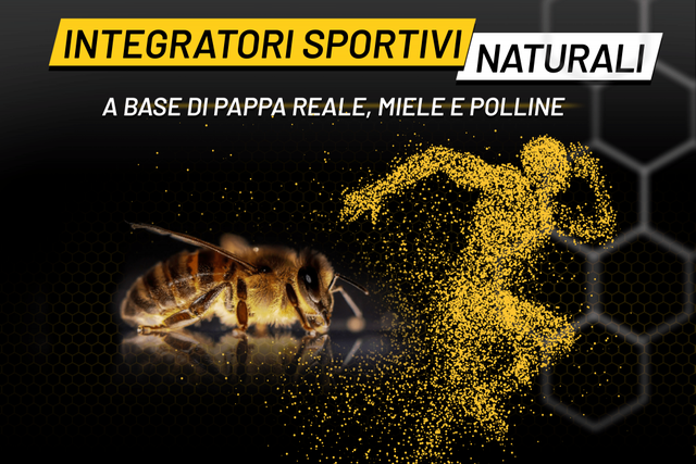 Gli integratori sportivi naturali Aperegina a base di pappa reale, miele e polline