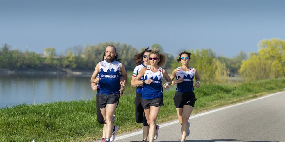 Il nuovo percorso della Ferrara Marathon con il grande fiume Po - Foto di Pierluigi Benini