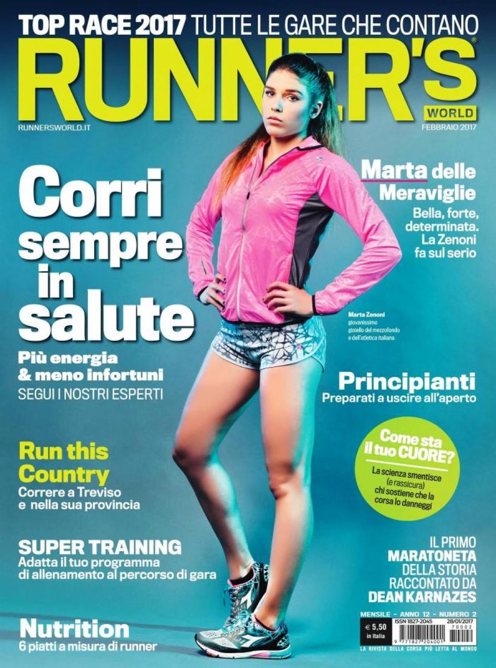 Febbraio. Le cover del 2017 di Runner&#39;s World Italia
