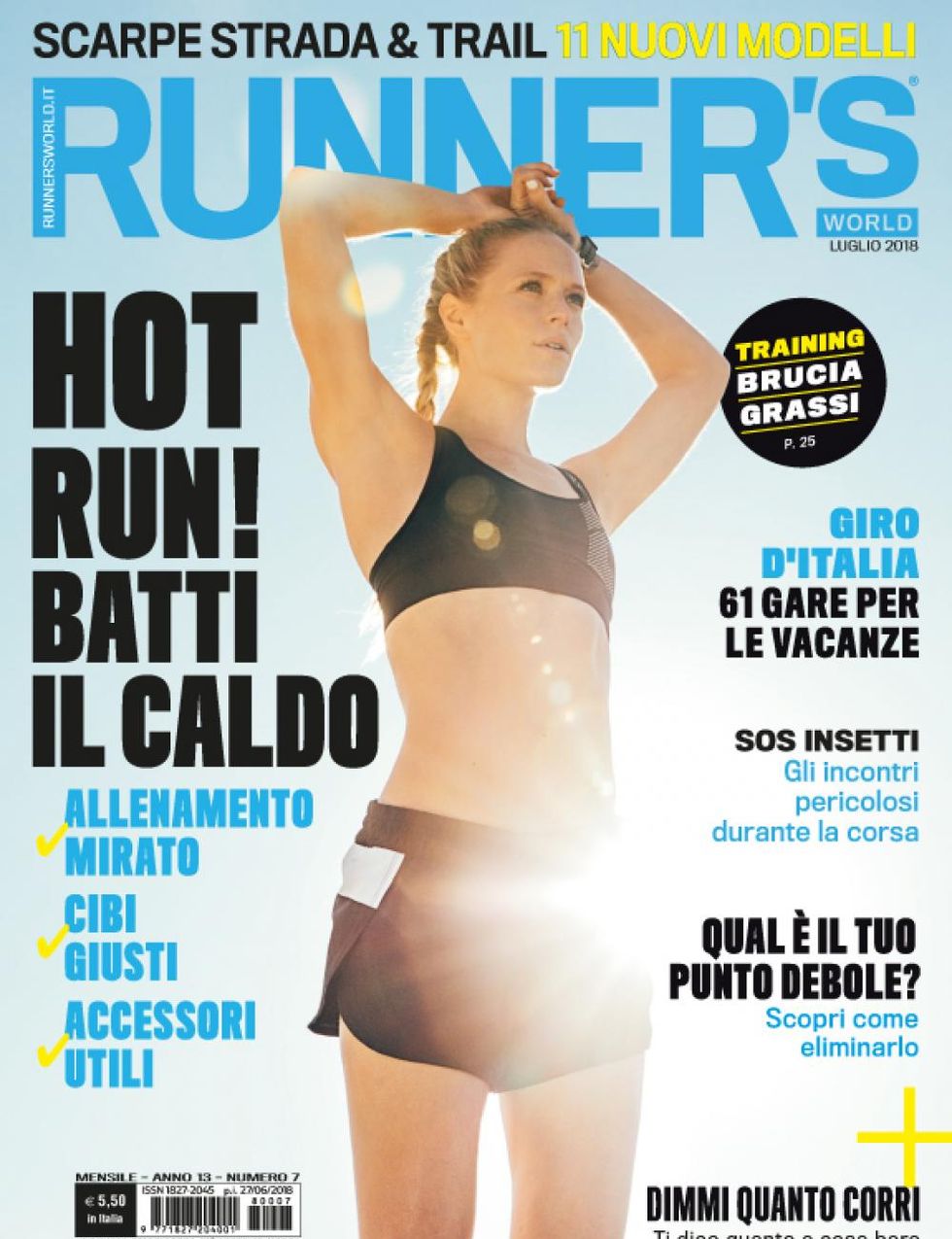 La cover del numero di luglio di Runner&#39;s World gi&agrave; disponibile in edicola e nei digital store.